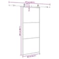 Miniatyrbild 10 av 10: vidaXL Skjutdörr med beslag svart 90x205 cm ESG-glas