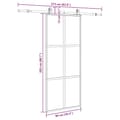 Miniatyrbild 10 av 10: vidaXL Skjutdörr med beslagssats svart 90x205 cm härdat glas