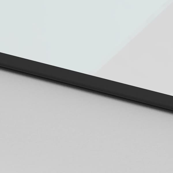 vidaXL Skjutdörr med beslag svart 76x205 cm härdat glas