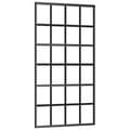 Miniatyrbild 6 av 10: vidaXL Skjutdörr med beslag svart 102x205 cm ESG-glas