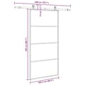 Miniatyrbild 10 av 10: vidaXL Skjutdörr med beslag svart 102,5x205 cm ESG-glas