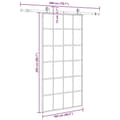 Miniatyrbillede 10 af 10: vidaXL skydedør med hardwaresæt 102x205 cm ESG glas sort