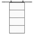 Miniatyrbillede 3 af 10: vidaXL skydedør med hardwaresæt 102,5x205 cm ESG glas sort