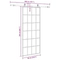 Pikkukuva 10 / 10: vidaXL Liukuovi asennustarvikkeilla musta 90x205 cm ESG lasi