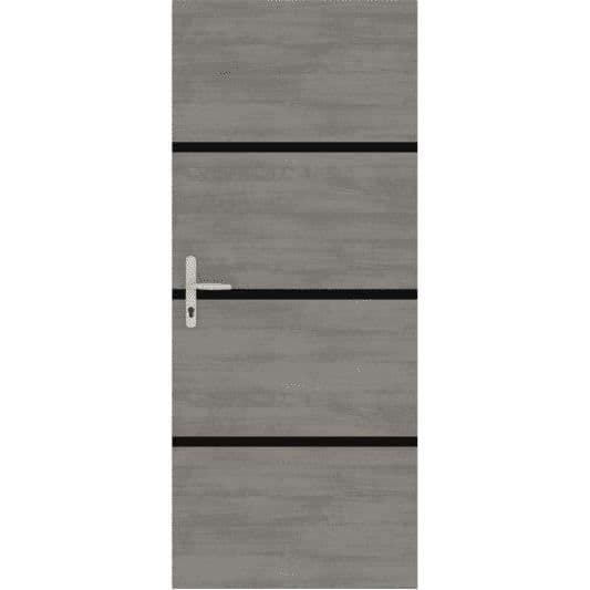Renoveringssæt til indvendige døre - NORDLINGER PRO - 4 ark 85 x 50 cm & 3 sorte profiler 85 x 2 cm - Agatgrå