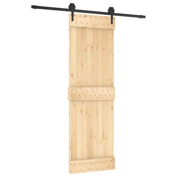 Skjutdörr med beslag 70x210 cm massiv furu