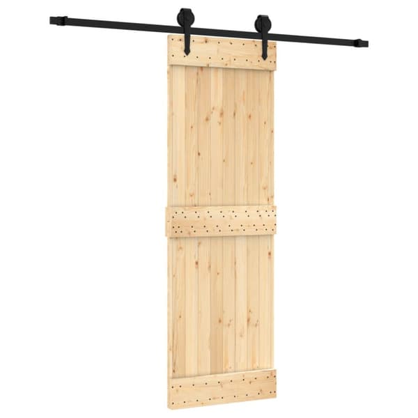Skjutdörr med beslag 70x210 cm massiv furu