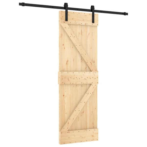 Skjutdörr med beslag 70x210 cm massiv furu