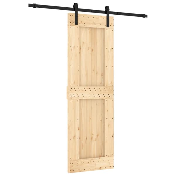 Skjutdörr med beslag 70x210 cm massiv furu