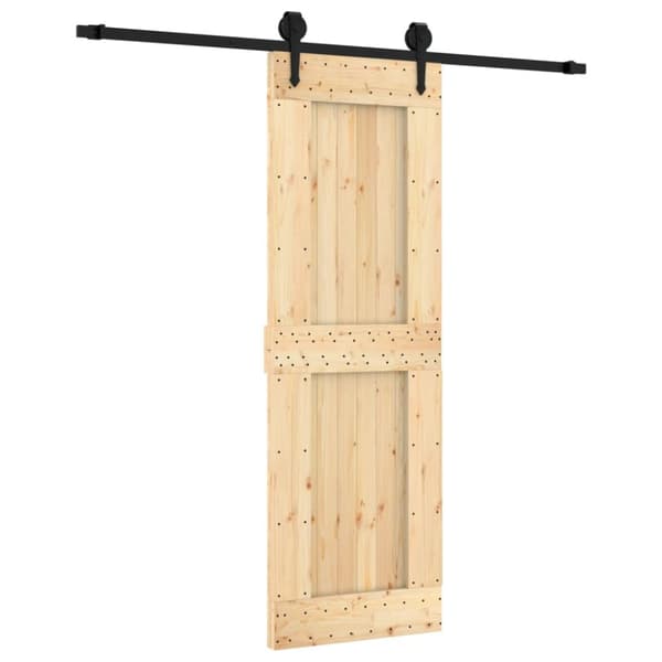 Skjutdörr med beslag 70x210 cm massiv furu