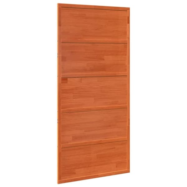Ladugårdsdörr vaxbrun 100x208 cm massiv furu