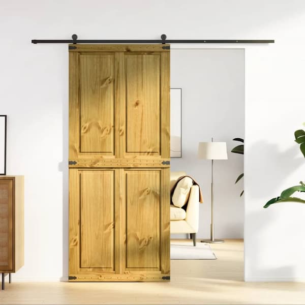 Ladugårdsdörr CORONA 90x210 cm massiv furu