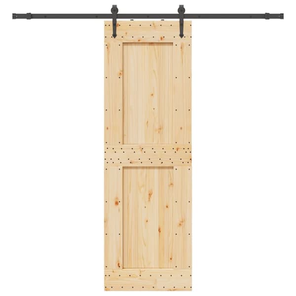 Skjutdörr med beslag 70x210 cm massiv furu
