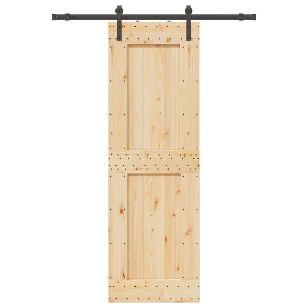 Skjutdörr med beslag 70x210 cm massiv furu