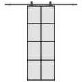 Miniatyrbild 2 av 2: Skjutdörr med beslag svart 76x205 cm ESG-glas