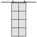 Miniatyrbild 2 av 2: Skjutdörr med beslag svart 90x205 cm ESG-glas