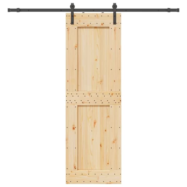 Skjutdörr med beslag 70x210 cm massiv furu