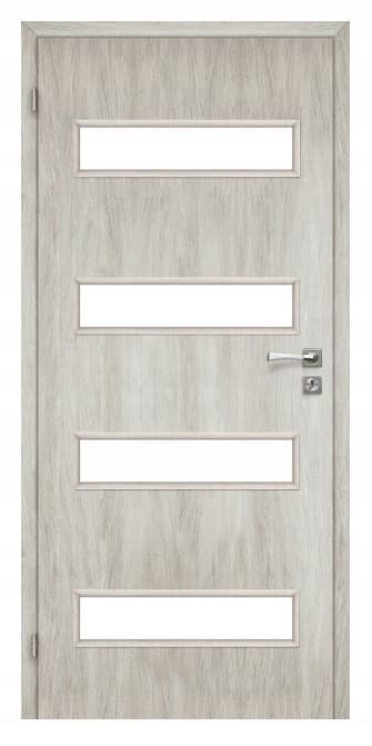 Vasen sisäovi hopeanvärinen tammi Milano 80 cm
