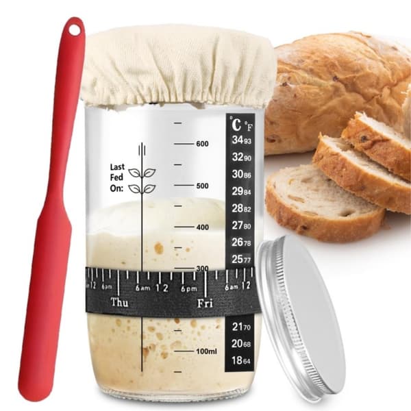 Surdej 730ml fermenteringsbeholder Startbeholder til bagetilbehør af glas