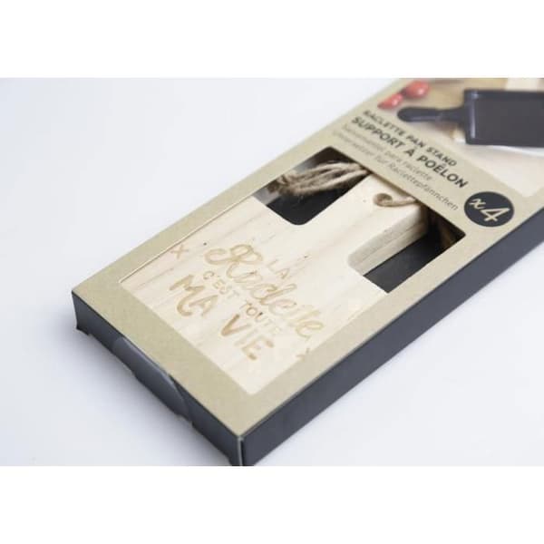 Repose Poêlon à Raclette en Bois x4 M24