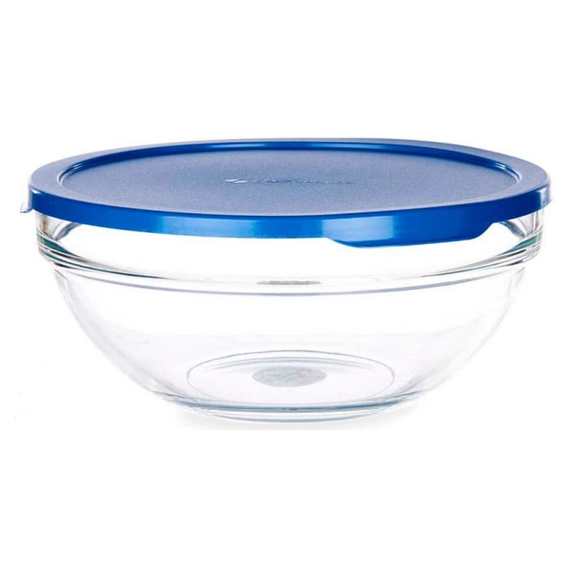 Rund matlåda med lock Chefs Plast Glas 1700 ml (20,5 x 9 x 20,5 cm)