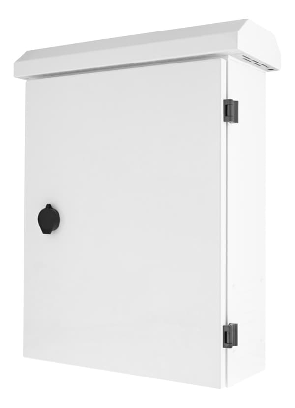 Lockable wall cabinet, 350x140x450mm, IP55, white