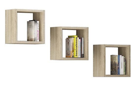 VÄGGPLATTA K 25x25cm KOMPLETT 3st DÄRM SONOMA
