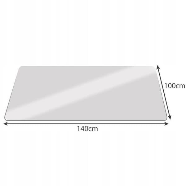 Skyddsmatta - Transparent - 100x140cm - Polypropylen - Rep- och skridskydd - Universell