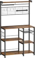 Pikkukuva 3 / 7: Keittiön Hylly, Seisova Hylly, Pöytälevy, Keittiönurkkaukset, Paperipyyhepidike, 12 Koukkua, Vintage Ruskea/musta