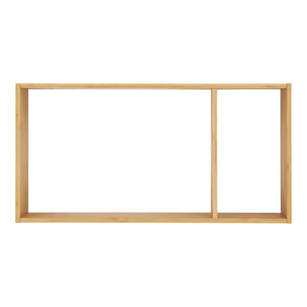Rootz Emberin seinähylly - Bambu -hylly - Luonnollinen viimeistely hylly - Minimalistinen tyyli - Helppo asennus - 70x15x35,5 cm