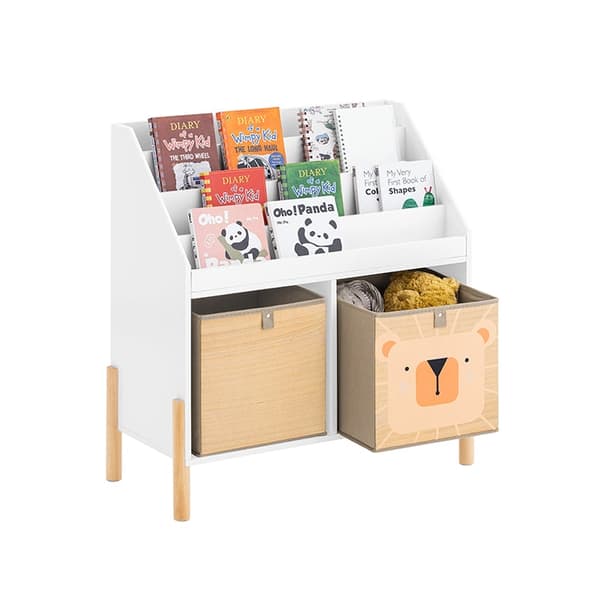 Rootzin lasten kirjahylly - Kids Storage Hylly - kirjahyllyn järjestäjä - Turvallisuusominaisuudet - 65 cm x 70cm x 30cm