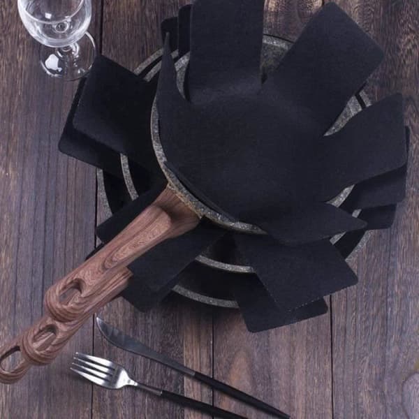 Pannskydd och pannavdelare - Set om 5 - Perfekt för att förhindra repor på non-stick pannor Aa23461