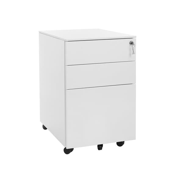 Mobil beholder 3 skuffer hvit