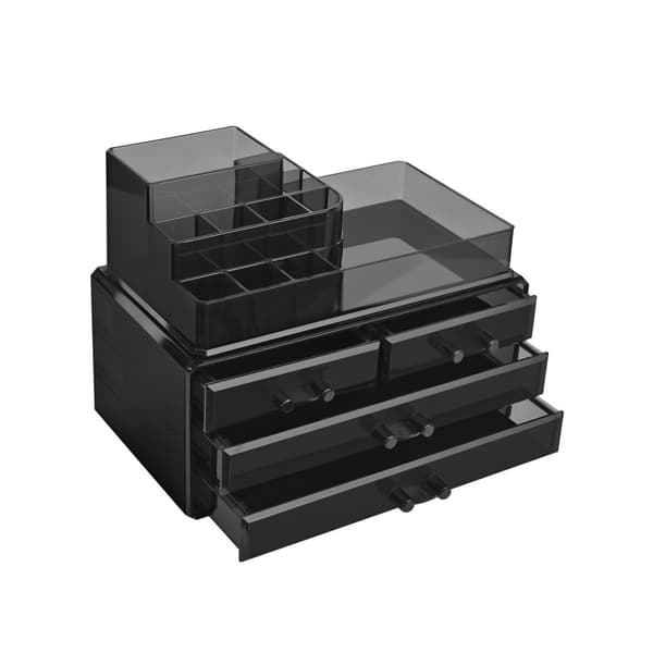 Make-up organizer 4 lådor svart