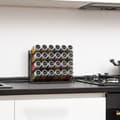 Miniatyrbillede 5 af 6: Lollanda 2-pak 4-lags krydderihylde, robust, rustfri, vægmonterbar, holdbar, nem at rengøre, til køkken og opbevaring