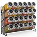 Miniatyrbillede 1 af 6: Lollanda 2-pak 4-lags krydderihylde, robust, rustfri, vægmonterbar, holdbar, nem at rengøre, til køkken og opbevaring