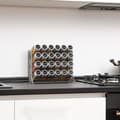 Miniatyrbillede 5 af 6: Lollanda 2-pak 4-lags krydderihylde, robust, rustfri, vægmonterbar, holdbar, nem at rengøre, til køkken og opbevaring