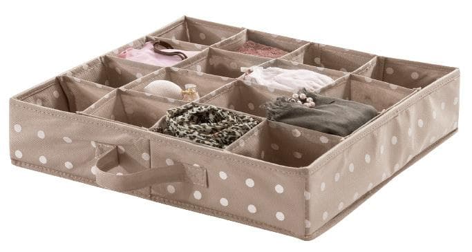 förvaringsfack brun 40 x 40 x 9 cm