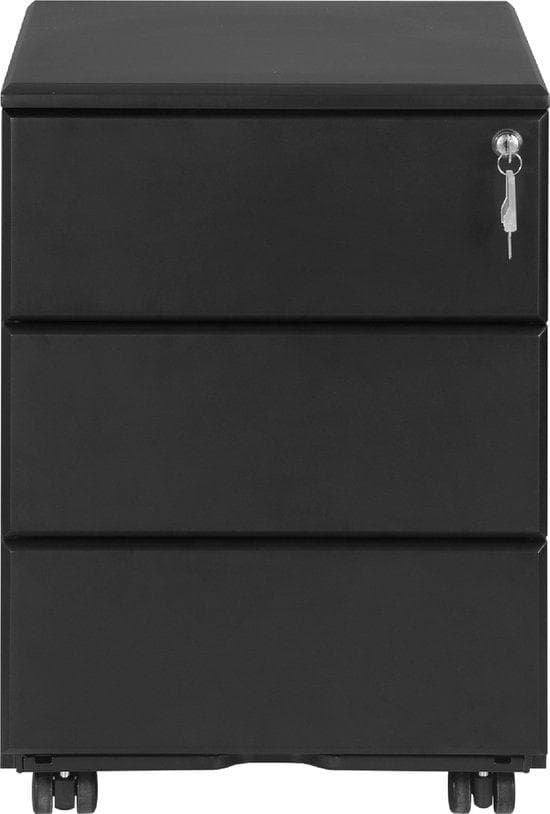 Deskbast - Drawer Unit - LadeBlok Desk - Archive Cabinet - 3 lådor - Desk skåp med lås - Stål - Arkivskåp - Ladek Cabinet Modern - Förvaringsskåp med