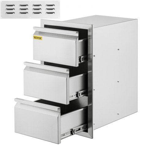 VeVor Triple BBQ Access Drawer 49*66cm Rostfritt stål Island -lådor