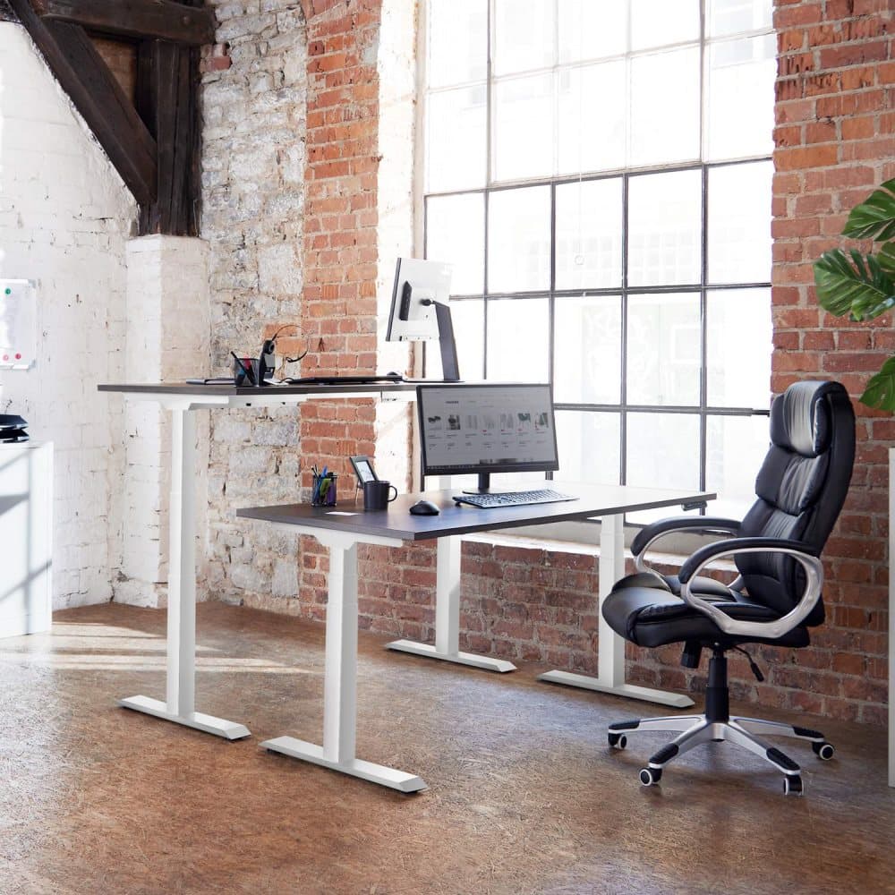 Höj- och sänkbart skrivbord Denis - vit