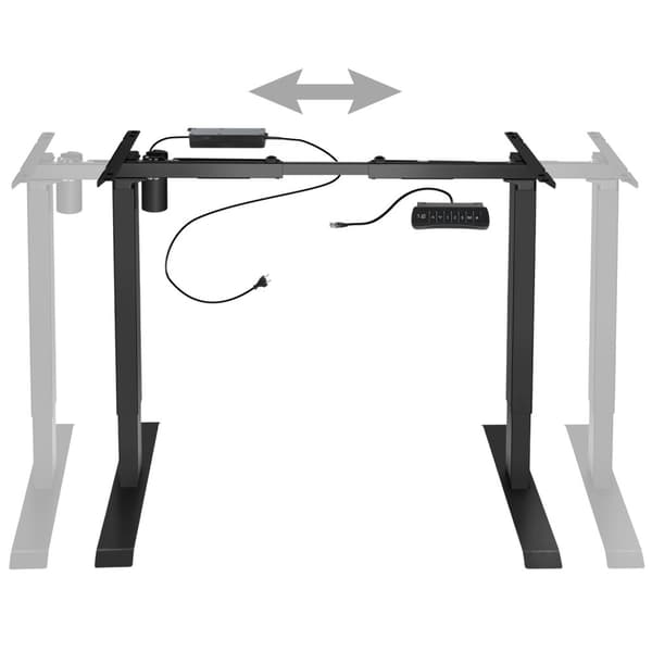 Hæve sænke stel elektrisk justering Piotr 85-129x65x71-121cm - sort