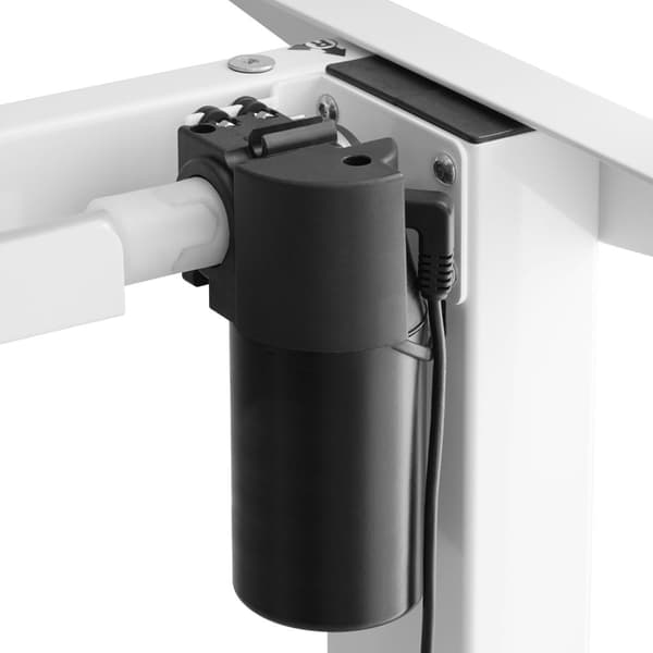 Hæve sænke stel elektrisk justerbart 85-129x65x71-121cm - hvid