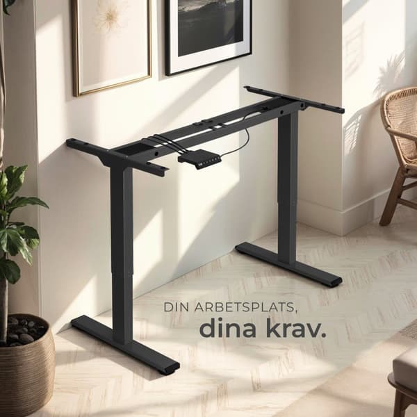 Höj- och sänkbart skrivbord Melville - svart
