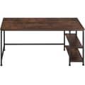 Miniatyrbillede 2 af 8: Skrivebord Canton 120x60x75,5cm - Industrielt mørkt træ, rustikt