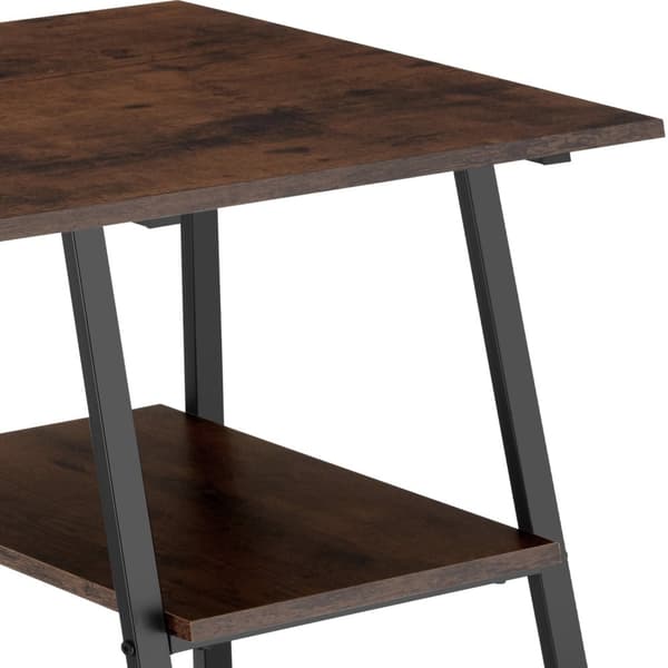 Paisley skrivebord 120x50x73,5cm - Industrielt mørkt træ, rustikt