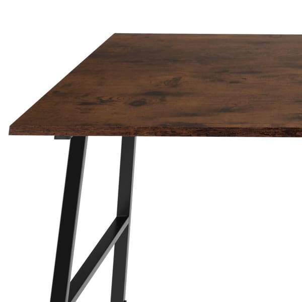 Paisley skrivebord 120x50x73,5cm - Industrielt mørkt træ, rustikt