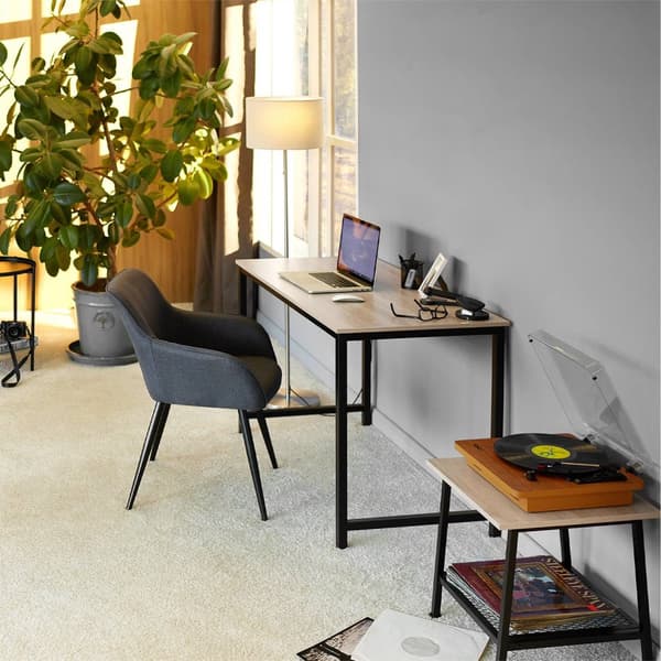 Jenkins skrivebord - Industrielt lyst træ, egetræ Sonoma,80 cm