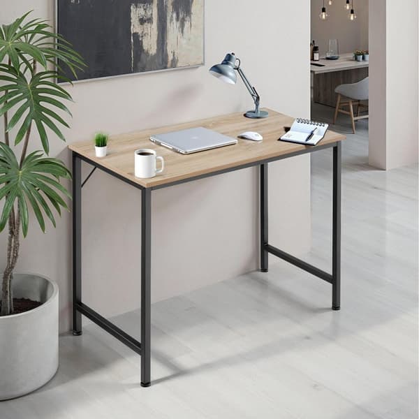 Jenkins skrivebord - Industrielt lyst træ, egetræ Sonoma,80 cm