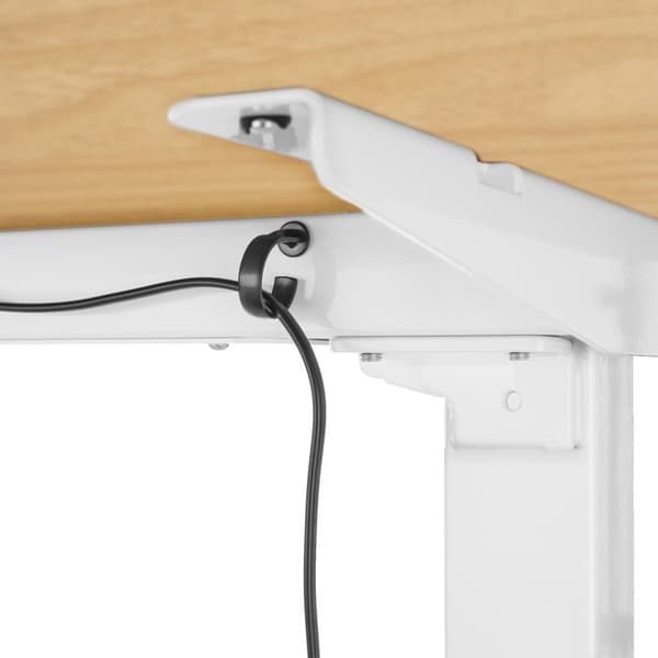 Elektriskt höj- och sänkbart skrivbord Skadi - ek/vit